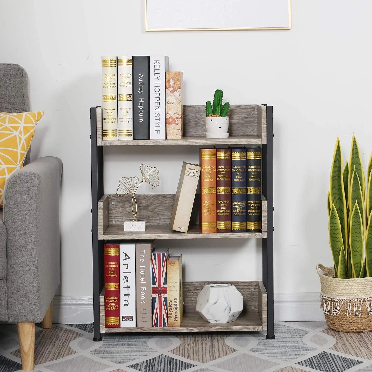 VECELO Organizer Lounge Bookcase Shelve Storage Rack Decor